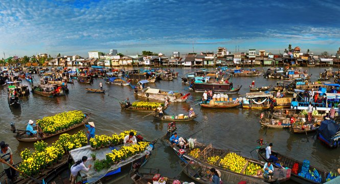 Comercio Fluvial – Una cultura única de mercados flotantes en el Delta del Mekong